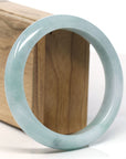 Baikalla Natural Jadeite Jade Blue Green Bangle Bracelet (61.9 mm)