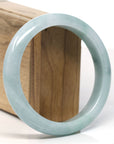 Baikalla Natural Jadeite Jade Blue Green Bangle Bracelet (61.9 mm)