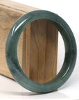 Baikalla Natural Deep Oil-Green Jadeite Jade Bangle Bracelet (59.8mm)