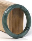 Baikalla Natural Deep Oil-Green Jadeite Jade Bangle Bracelet (59.8mm)