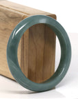 Baikalla Natural Oil-Green Jadeite Jade Bangle Bracelet (56.6mm)