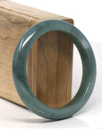 Baikalla Natural Oil-Green Jadeite Jade Bangle Bracelet (56.6mm)