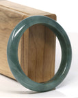Baikalla Natural Oil-Green Jadeite Jade Bangle Bracelet (56.6mm)