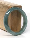 Baikalla Natural Oil-Green Jadeite Jade Bangle Bracelet (54.2mm)