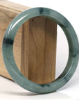 Baikalla Natural Oil-Green Jadeite Jade Bangle Bracelet (63.5mm)