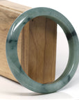 Baikalla Natural Oil-Green Jadeite Jade Bangle Bracelet (63.5mm)