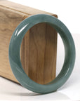 Baikalla Natural Oil-Green Jadeite Jade Bangle Bracelet (57.4mm)