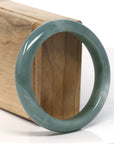 Baikalla Natural Oil-Green Jadeite Jade Bangle Bracelet (57.4mm)