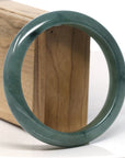 Baikalla Natural Oil-Green Jadeite Jade Bangle Bracelet (63.3mm)