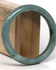 Baikalla Natural Oil-Green Jadeite Jade Bangle Bracelet (63.3mm)