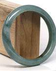 Baikalla Natural Oil-Green Jadeite Jade Bangle Bracelet (63.3mm)