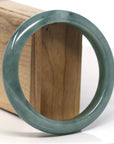 Baikalla Natural Oil-Green Jadeite Jade Bangle Bracelet (63.3mm)
