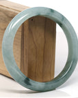 Baikalla Natural Blue-Green Jadeite Jade Bangle Bracelet (63.5mm)
