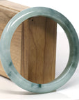 Baikalla Natural Blue-Green Jadeite Jade Bangle Bracelet (63.5mm)