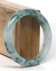 Baikalla High End Icy Natural Blue-Green Jadeite Jade Bangle Bracelet (58.3mm)