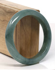 Baikalla Natural Oil-Green Jadeite Jade Bangle Bracelet (57.5mm)