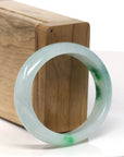 Baikalla Natural Icy Green Jadeite Jade Oval Bangle Bracelet (54.3 mm)