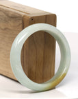 Baikalla Natural Yellow Jadeite Jade Oval Bangle Bracelet (53.6 mm)