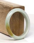 Baikalla Natural Yellow Jadeite Jade Oval Bangle Bracelet (53.6 mm)