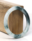 Natural Burmese Blue Green Jadeite Jade Bangle Bracelet (55.2 mm)