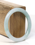 Natural Burmese Light Green Jadeite Jade Bangle Bracelet (54 mm)