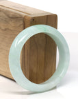 Baikalla Natural Green Jadeite Jade Oval Bangle Bracelet (53.7 mm)