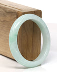 Baikalla Natural Green Jadeite Jade Oval Bangle Bracelet (53.7 mm)