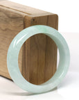 Baikalla Natural Green Jadeite Jade Oval Bangle Bracelet (53.7 mm)