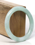 Natural Burmese Light Apple Green Jadeite Jade Bangle Bracelet (54.8 mm)