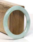 Natural Burmese Light Apple Green Jadeite Jade Bangle Bracelet (54.8 mm)