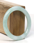 Natural Burmese Light Apple Green Jadeite Jade Bangle Bracelet (54.8 mm)