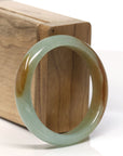 Baikalla Natural High end Icy Yellow Jadeite Jade Bangle ( 52 mm )