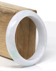 Baikalla Natural Light Lavender & Green Jadeite Jade Bangle Bracelet (57.8mm)