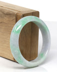 Baikalla Natural Vibrant Green & Light Lavender Jadeite Jade Bangle (53.1mm )