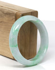Baikalla™ "Classic Bangle" Genuine Jadeite Jade Lavender Green Bangle Bracelet (53.5mm)