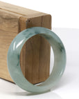 Genuine Burmese Blue-green Jadeite Jade Oval Bangle (54 mm)