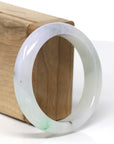 Genuine Burmese Jadeite Jade Lavender Bangle Bracelet ( 56.5 mm )