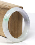 Genuine Burmese Jadeite Jade Lavender Bangle Bracelet ( 56.5 mm )