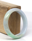 Baikalla Classic Lavender& Yellow- Green Natural Burmese Jadeite Jade Bangle (54.91 mm )