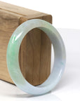 Baikalla Classic Lavender& Yellow- Green Natural Burmese Jadeite Jade Bangle (54.91 mm )