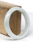 Baikalla Natural Light Green Jadeite Jade Bangle Bracelet (57.35mm)