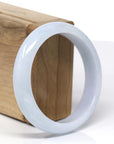 Genuine Burmese Lavender Jadeite Jade Bangle Bracelet ( 58.18 mm )