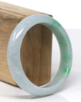 Baikalla Natural Rich Green & Lavender Jadeite Jade Bangle Bracelet (58.66mm)