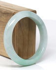Baikalla Natural Green Jadeite Jade Bangle Bracelet (56.76mm)