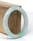 Baikalla Natural Green Jadeite Jade Bangle Bracelet (56.76mm)