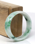 Baikalla Genuine Burmese Green Jadeite Jade Oval Bangle (59.26 mm)