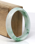 Baikalla Genuine Burmese Green Jadeite Jade Oval Bangle (59.26 mm)