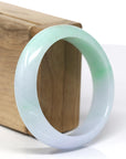 High-End Natural Lavender-Green & Yellow Jadeite Jade Bangle (57.12mm)