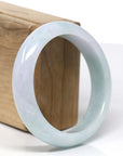 Baikalla Natural Light Lavender & Green Jade Jadeite Bangle Bracelet (58.3mm)