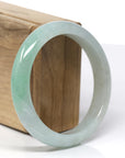 Baikalla Natural Apple-Green Jadeite Jade "Half Round" Bangle (58.75 mm)